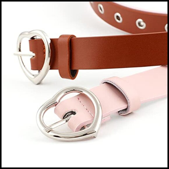 PU Leather Grommet Studded Belt Adjustable Punk Rock Style main image 2